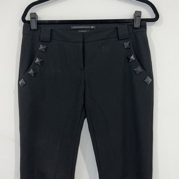 Mackage Black Low Rise studded trousers size 4 - Picture 3 of 14